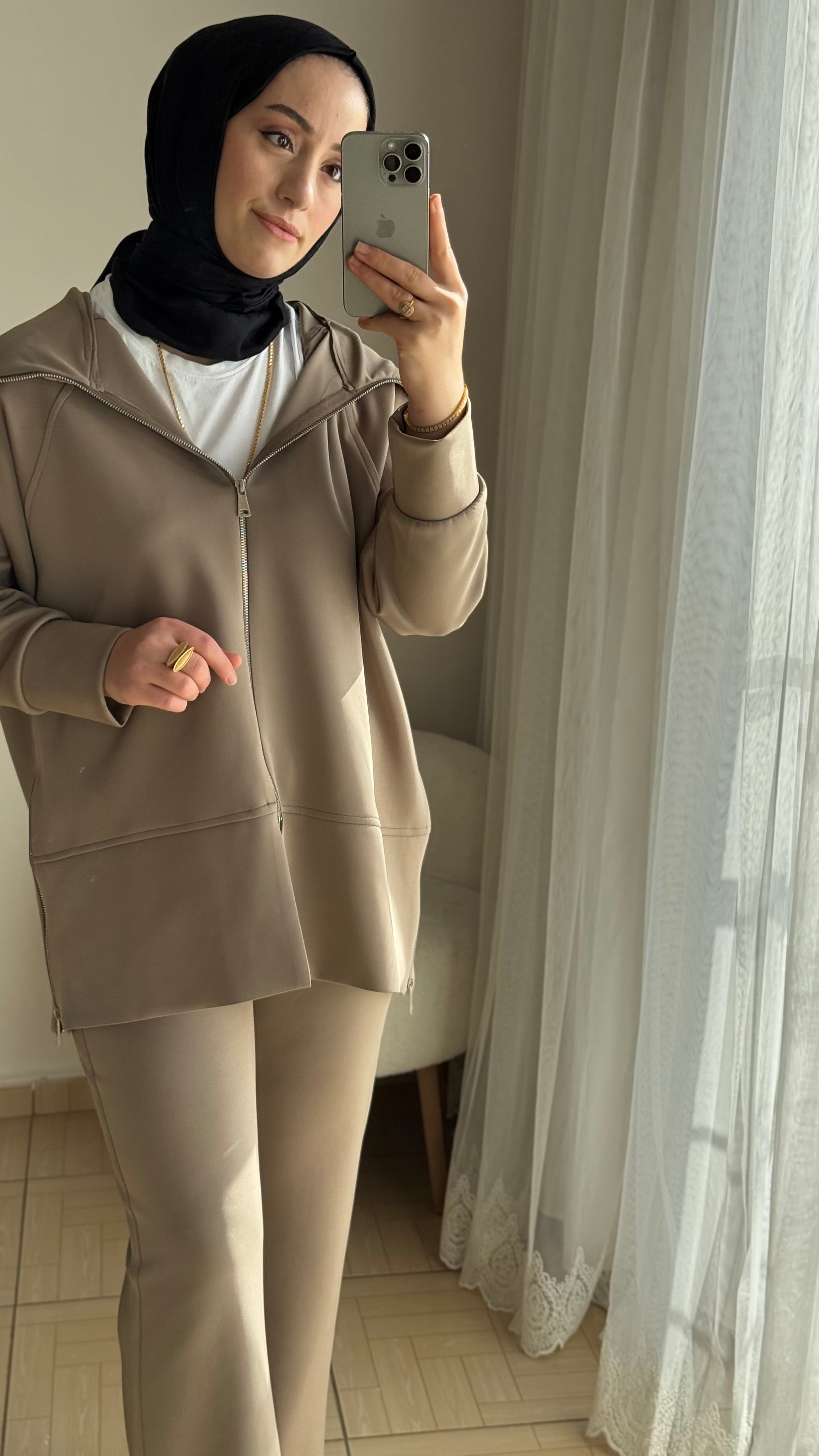 Kürk detaylı scuba ikili takım