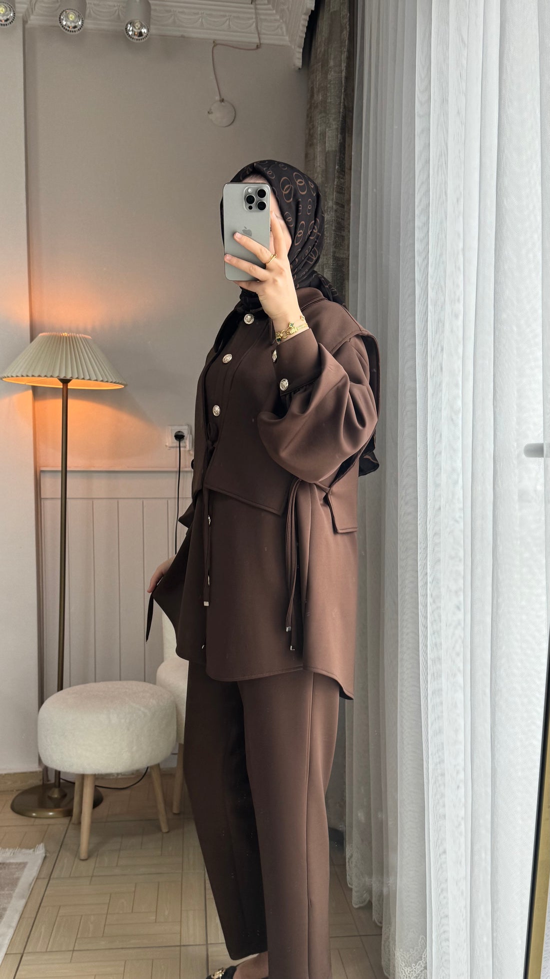 Scuba ikili takım kahve