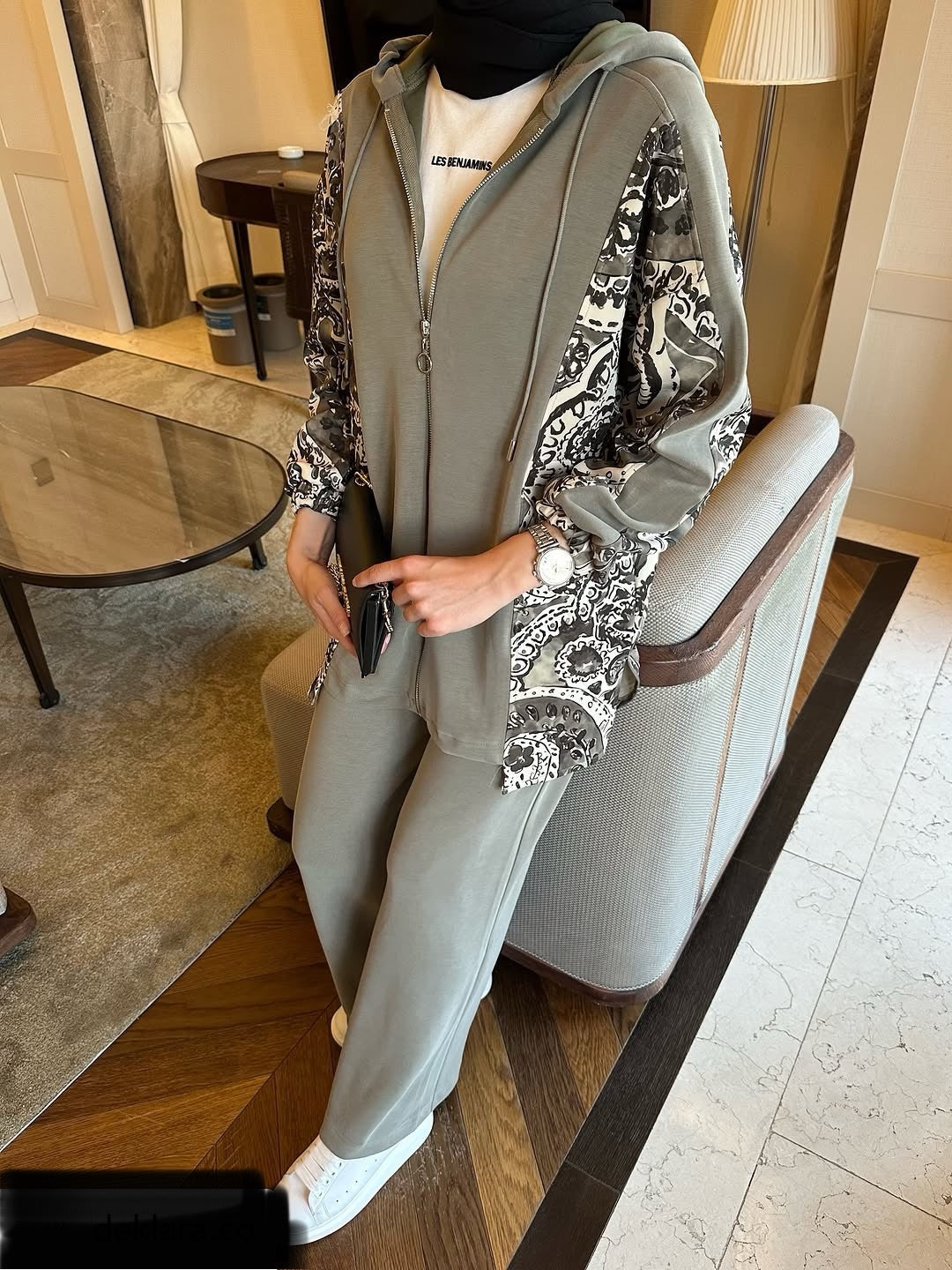 Yeşil Oysho desenli takım