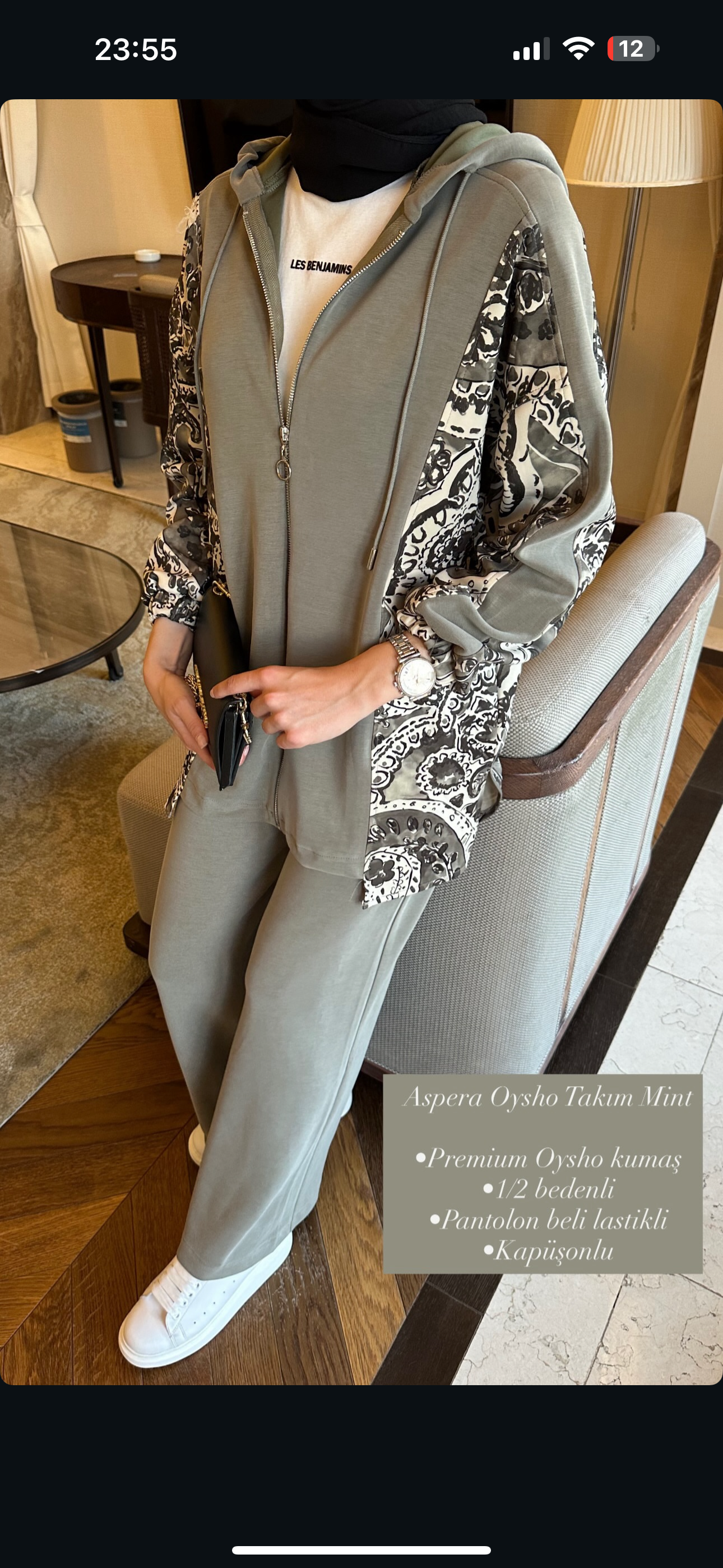 Yeşil Oysho desenli takım