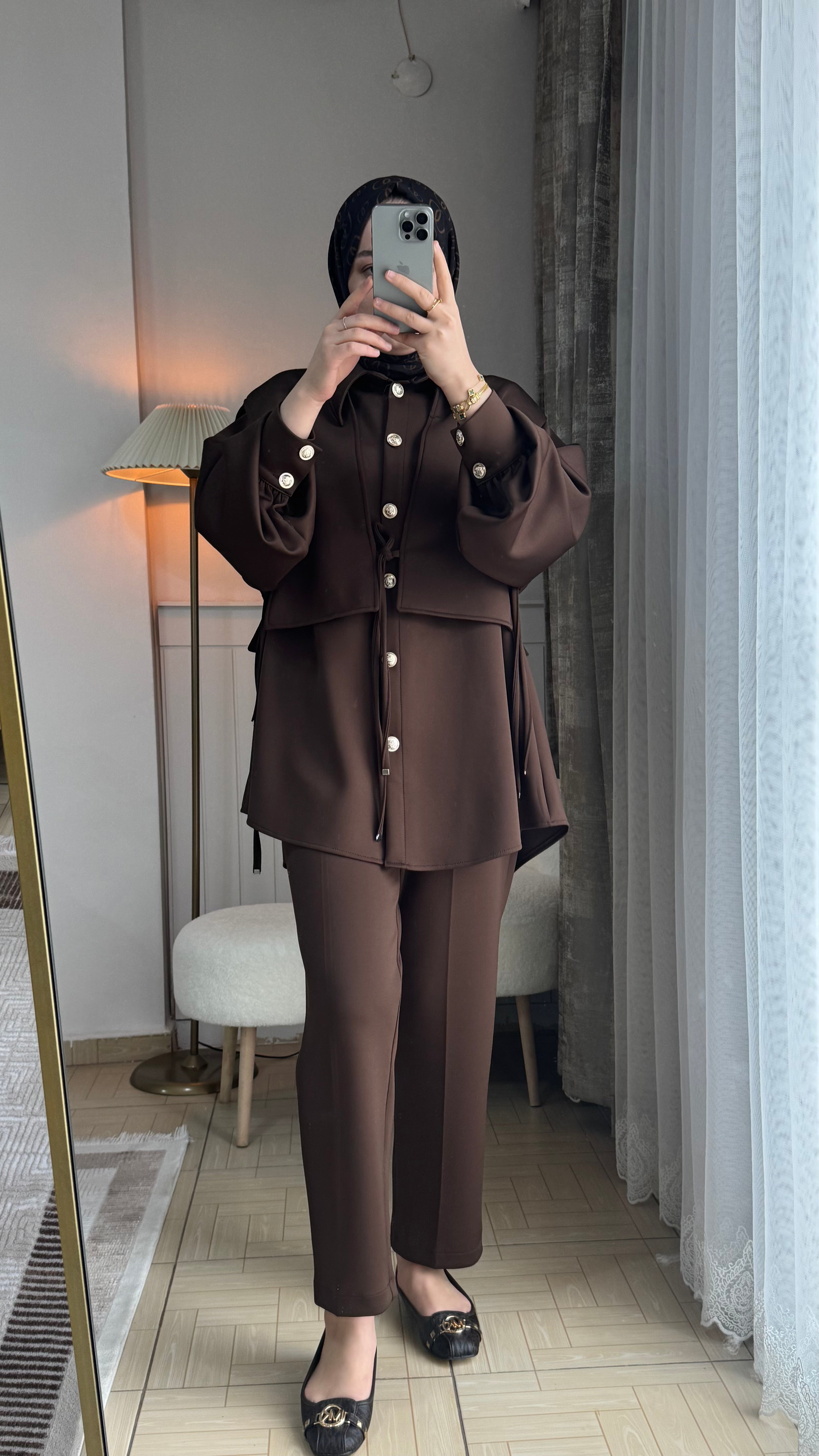 Scuba ikili takım kahve