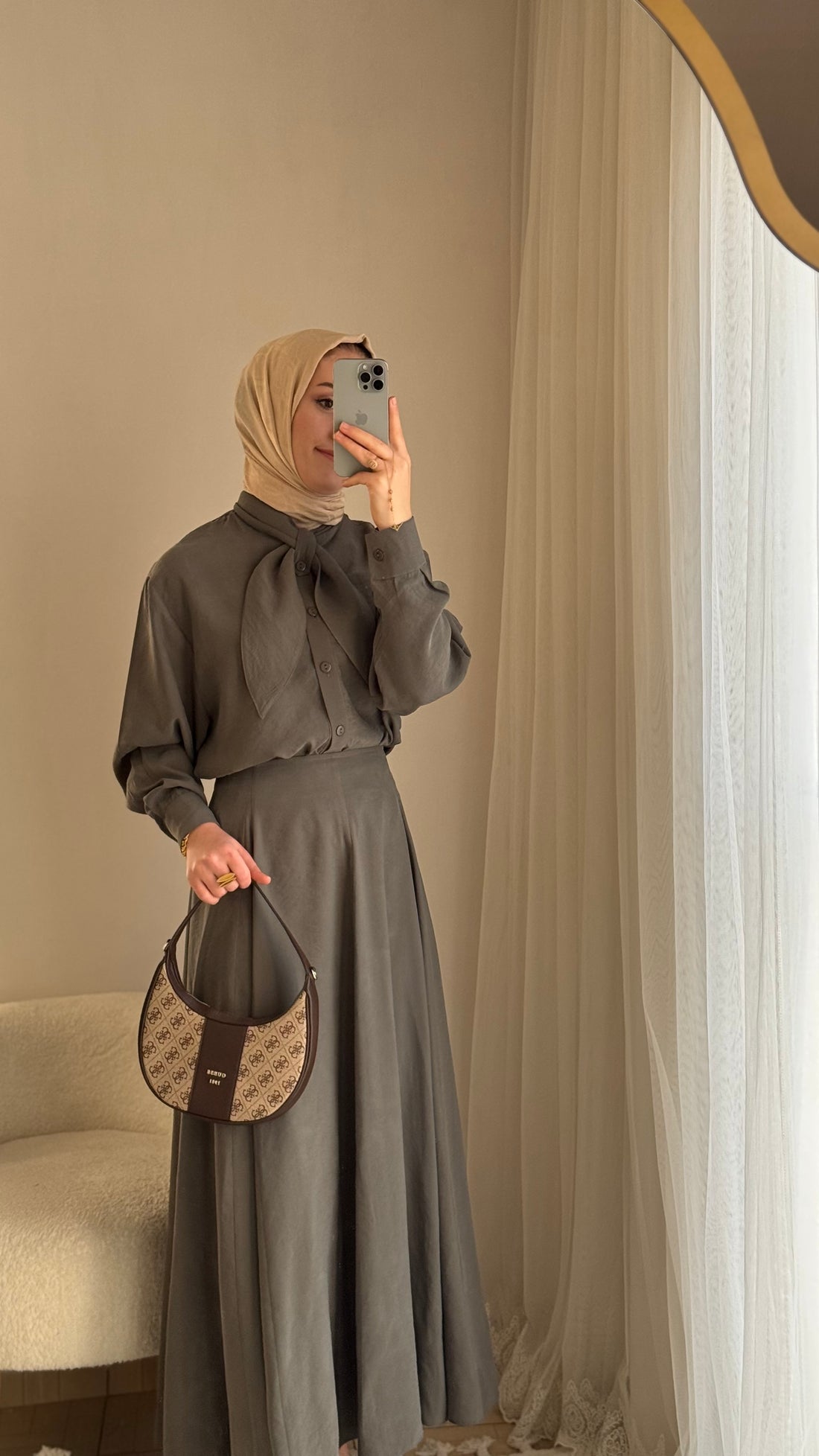 Lina Şal Yaka Takım – Haki