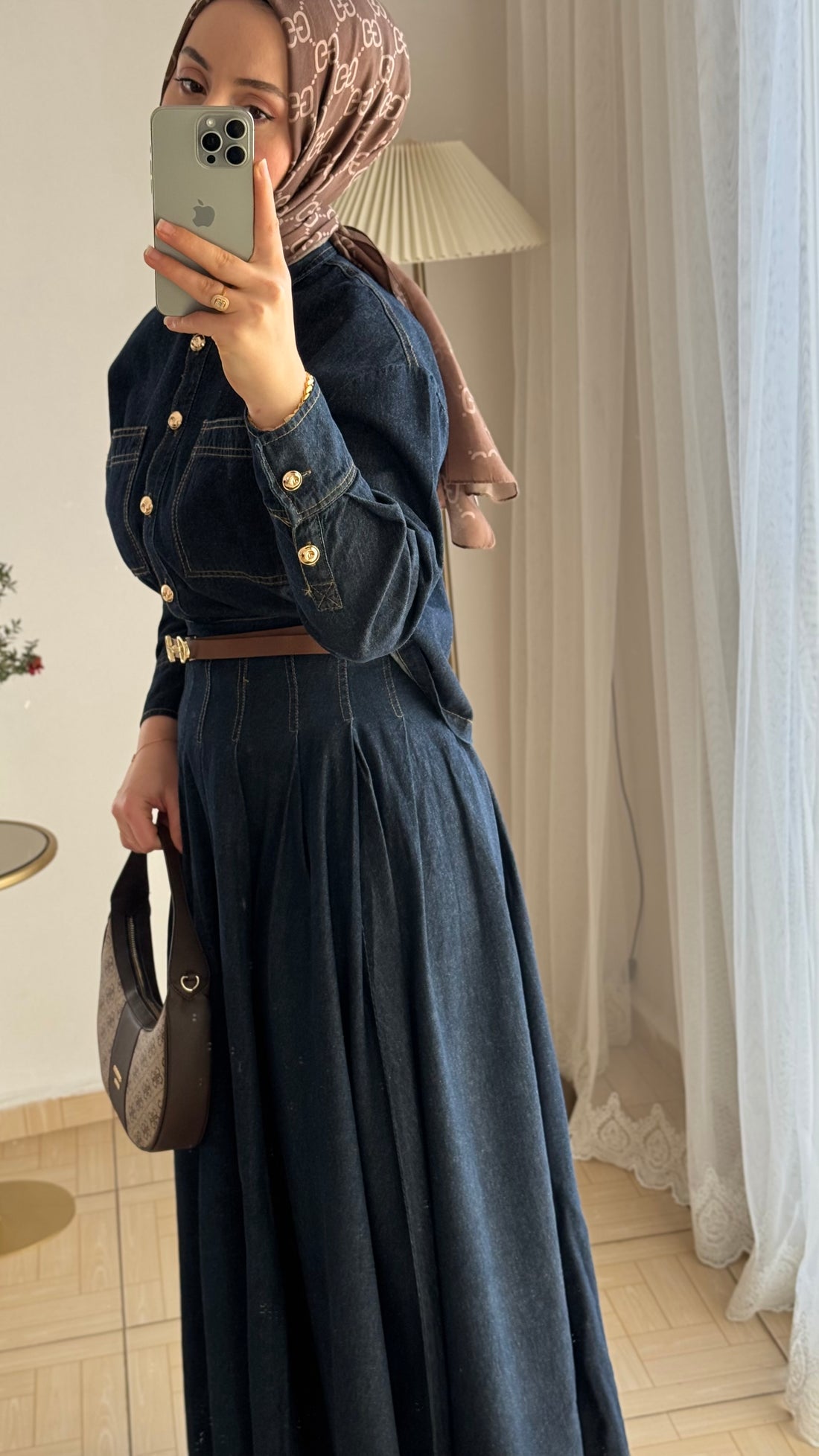 Mery düğmeli etek takım -KOYU MAVİ