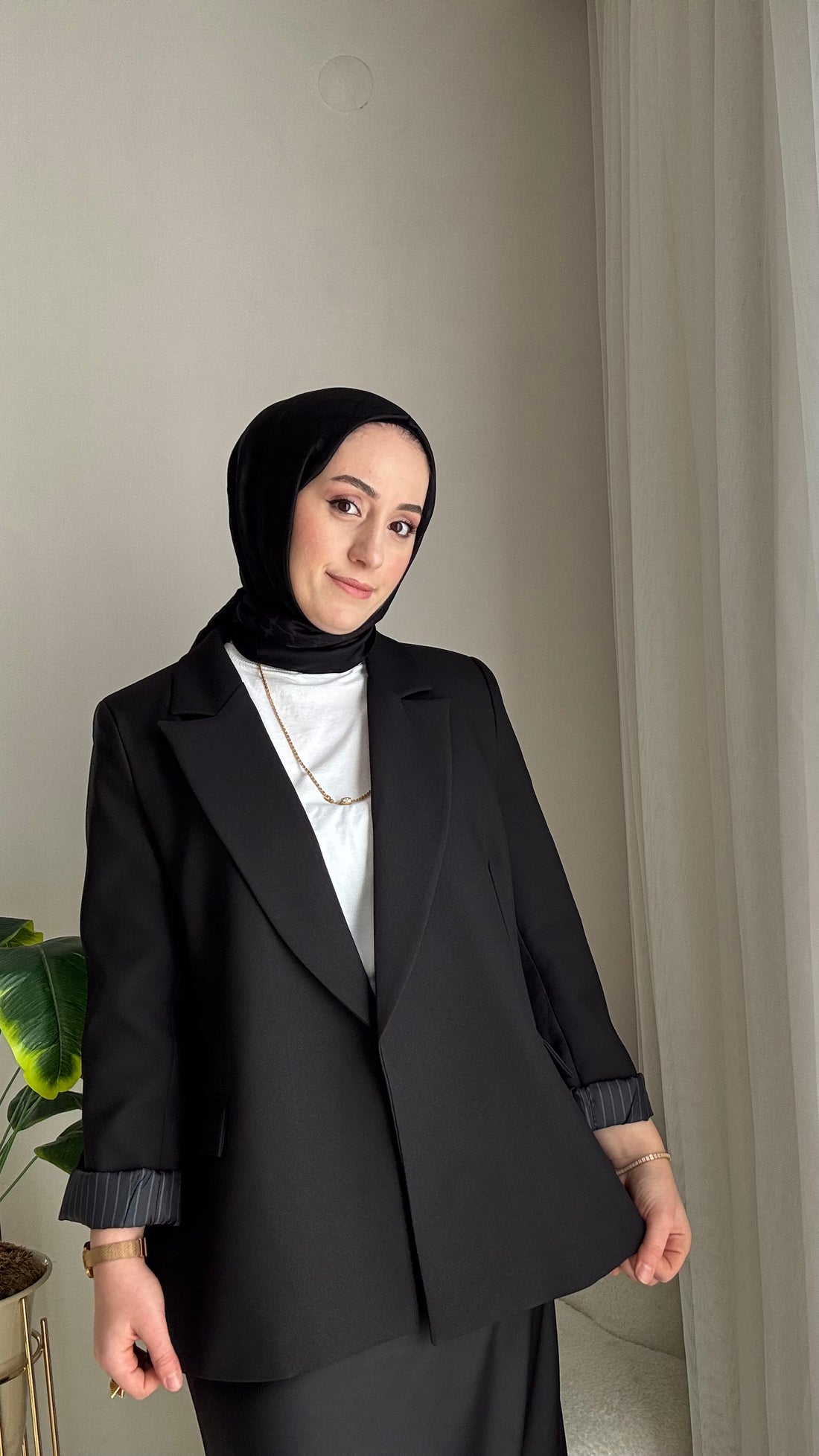 İthal kumaş bleazer ceket