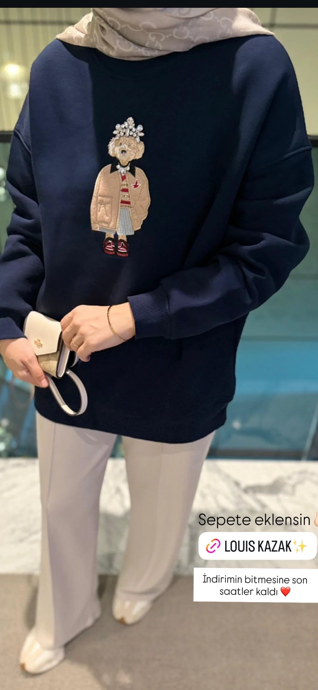 İçi ful polarlı beymen sweat lacivert